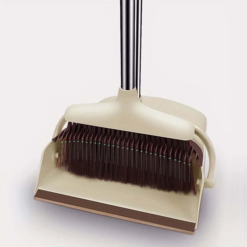 "Sweeping Broom & Dustpan with Comb Teeth"