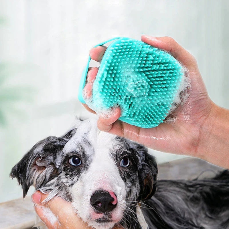 Soft Silicone Pet Bathing Brush & Massager