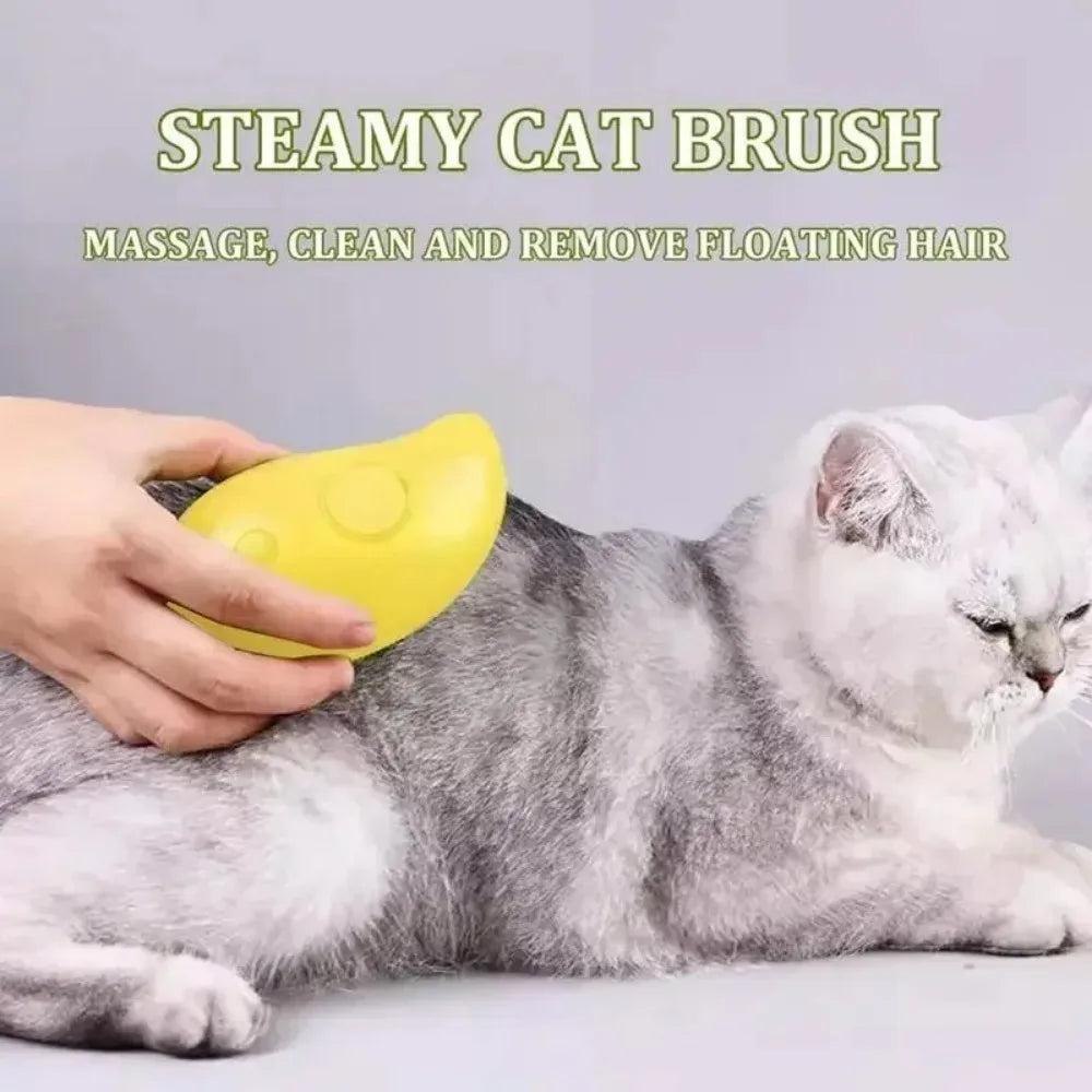 Cat & Dog Steamy Brush - Electric Grooming & Massage