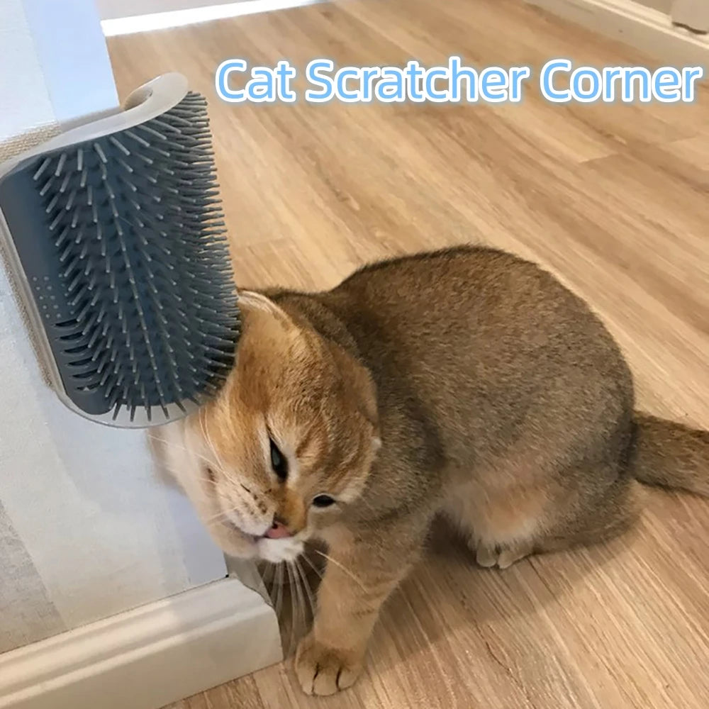 Cat Scratcher & Grooming Massager for Fur Care